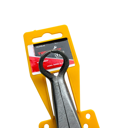 16" (406mm) 45 degree RING (19mm) Long Nose Plier , Pvc Grip , Grooved Jaw, Extra Reach