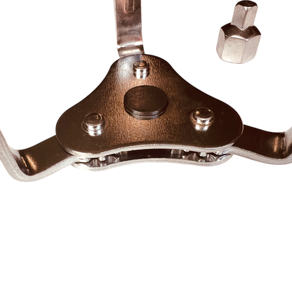TWO WAY 63-102mm Adjustable Oil Filter Wrench + Adapter