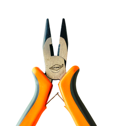 5" (130mm) Mini CR-V Long Nose Plier + Cutting, German Style , 60 HRC