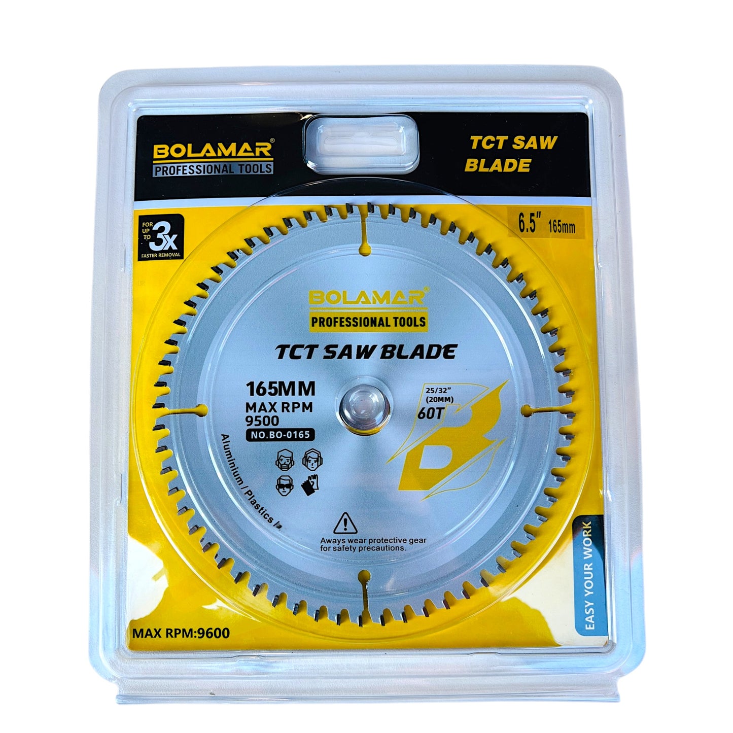 BOLAMAR 6 1/2" (165mm) x 60Teeth ALUMINIUM Cutting Circular Saw Blade