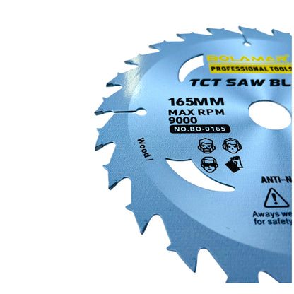 BOLAMAR 6 1/2" (165mm) x 24Teeth WOOD Cut Circular Saw Blade Ripping / Framing