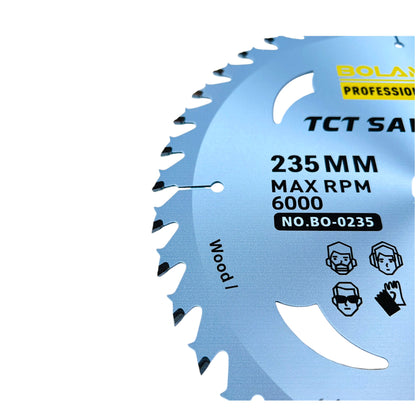BOLAMAR 9 1/4" (235mm) x 40Teeth WOOD Cutting Circular Saw Blade Fine-Finish