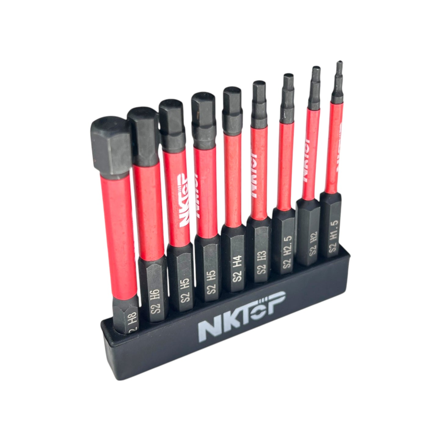 9pc Hex Impact Power Bit Set Metric S2 Steel 75/150mm NKTOP