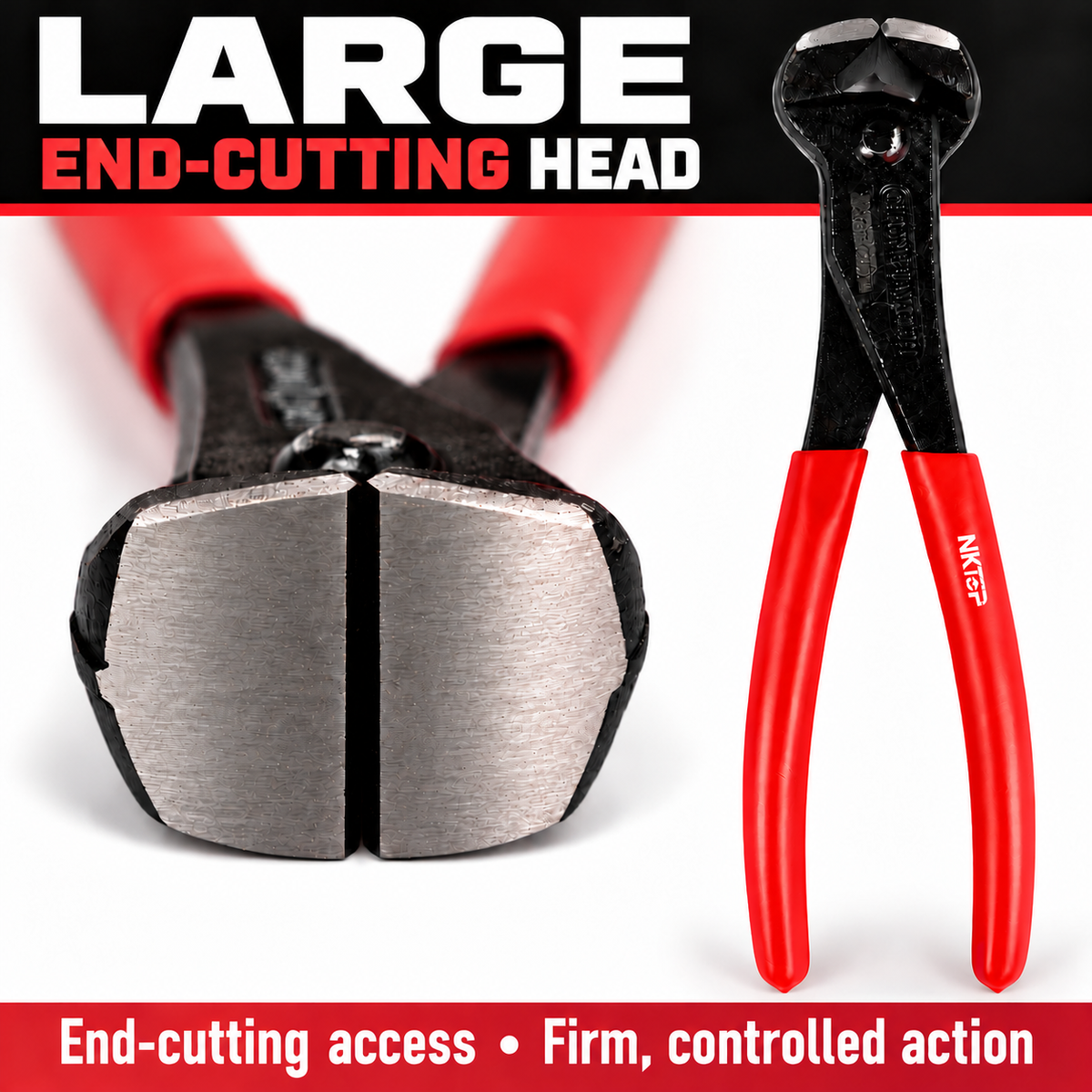 NKTOP 200mm 8" End Cutting Nippers CR-V Steel Concreter Tie Wire Pliers