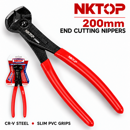 NKTOP 200mm 8" End Cutting Nippers CR-V Steel Concreter Tie Wire Pliers