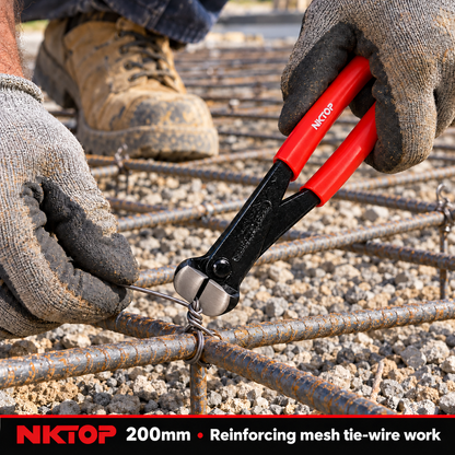NKTOP 200mm 8" End Cutting Nippers CR-V Steel Concreter Tie Wire Pliers