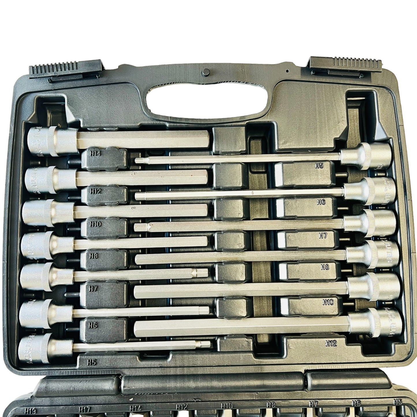 SELTA 30pcs 1/2" Dr. Hex Bit Socket Set CR-V Steel , Made In Taiwan