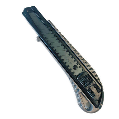 Utility Knife ( 18mm ) Long Snap Off Blade , Adjustable Box Cutter Zinc Alloy