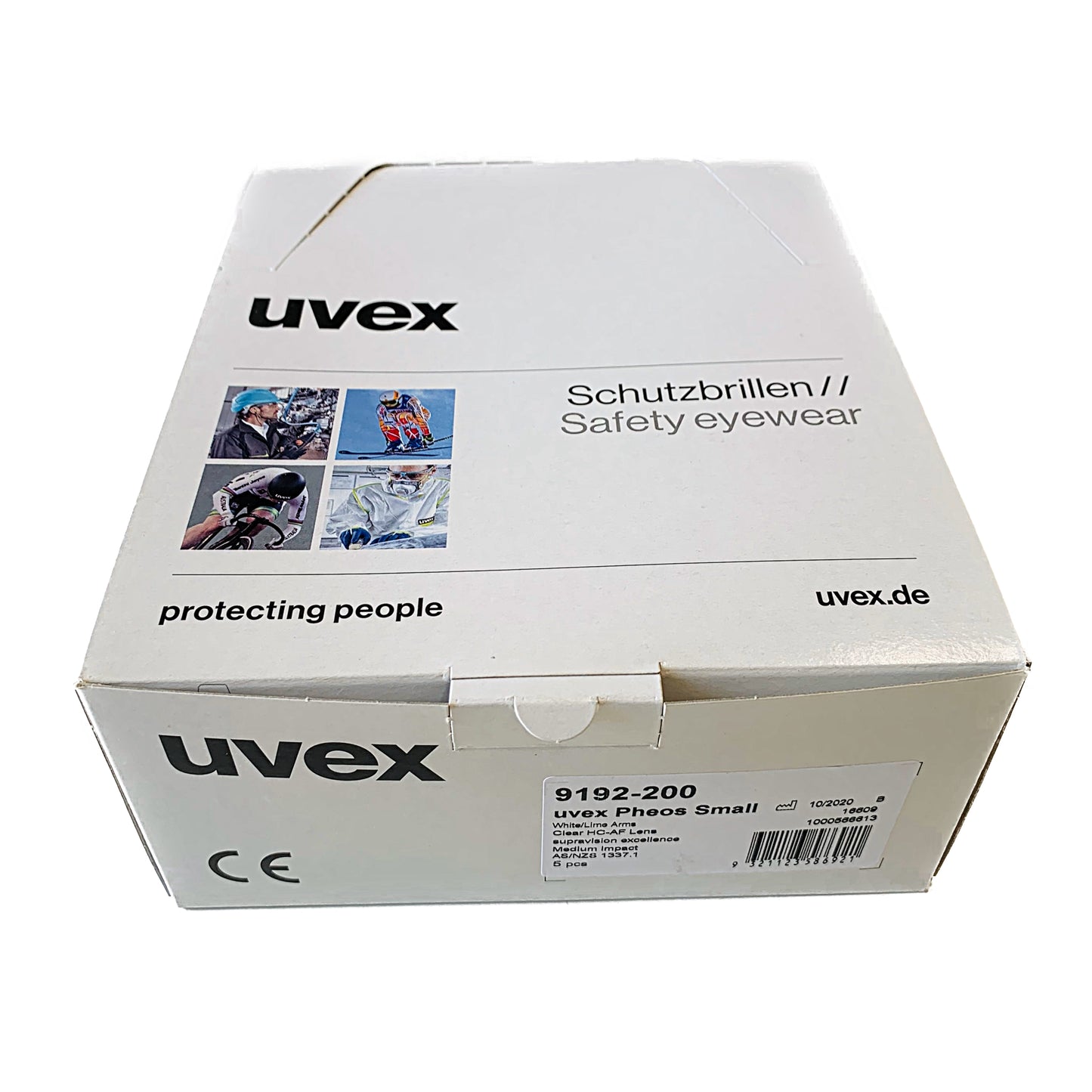 Uvex Germany 9192-200 PHEOS CLEAR Lens Safety Glasses ,Scratch Resistant , Anti-Fog