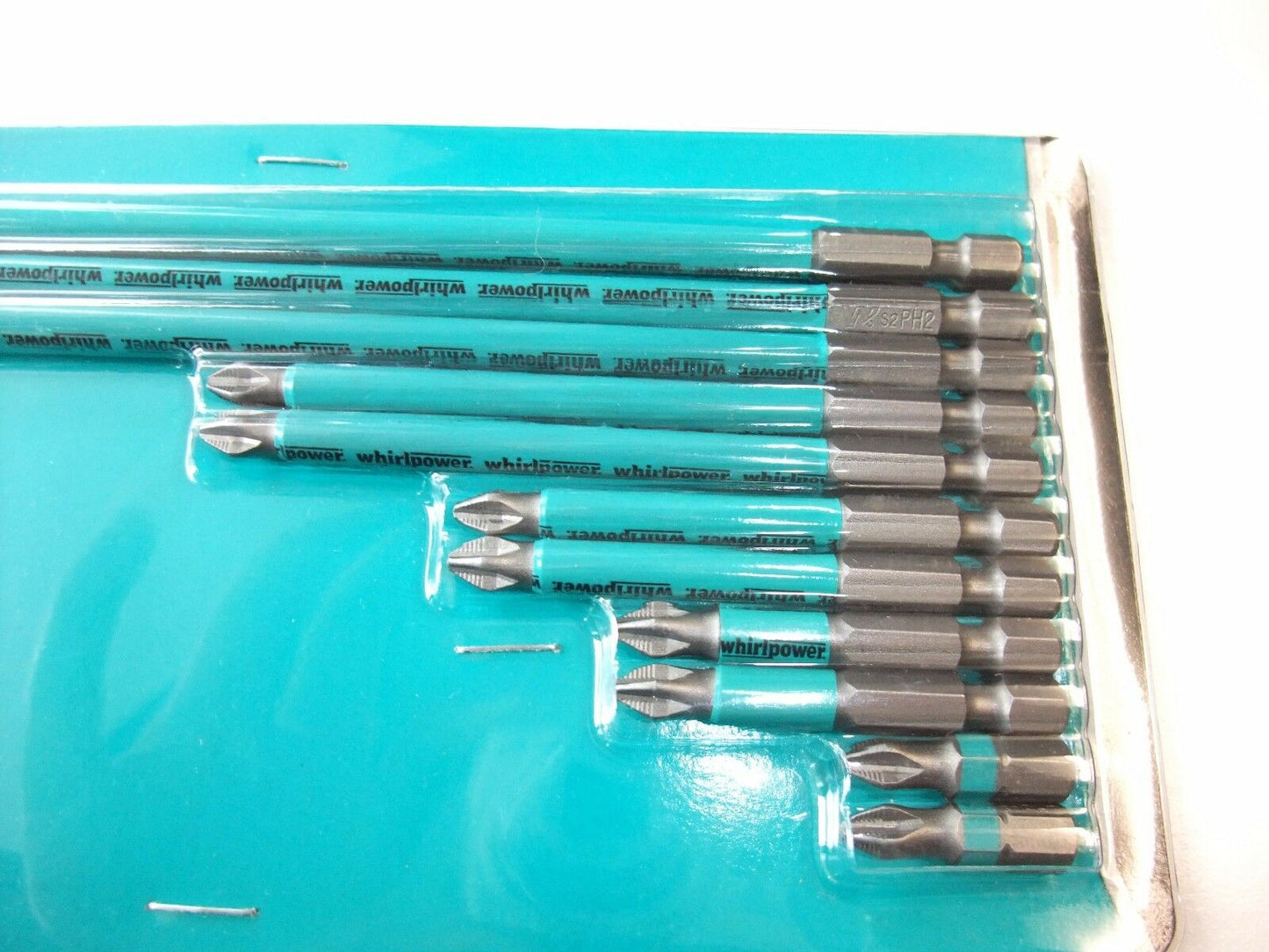 Whirlpower 11pc mix power bit set PH2 Phillips screw 25, 50, 70, 100, 150, 200mm