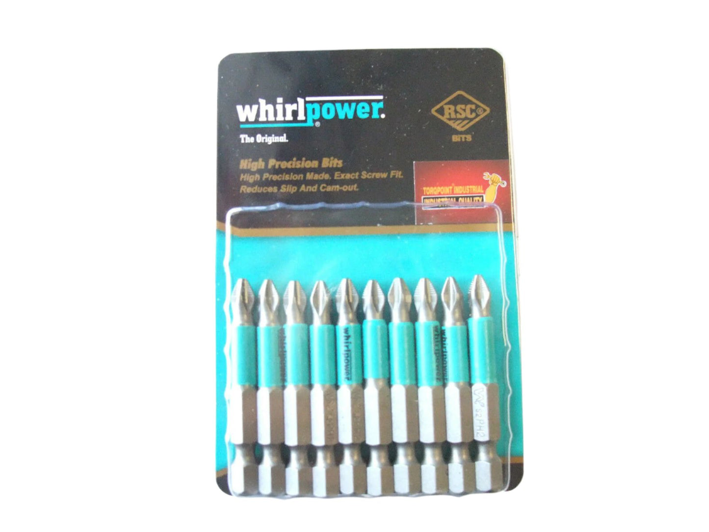 Whirlpower 10pc PH2 Phillips Screw Driver Power Bit Set No.2 bits 25 50 70 100 +