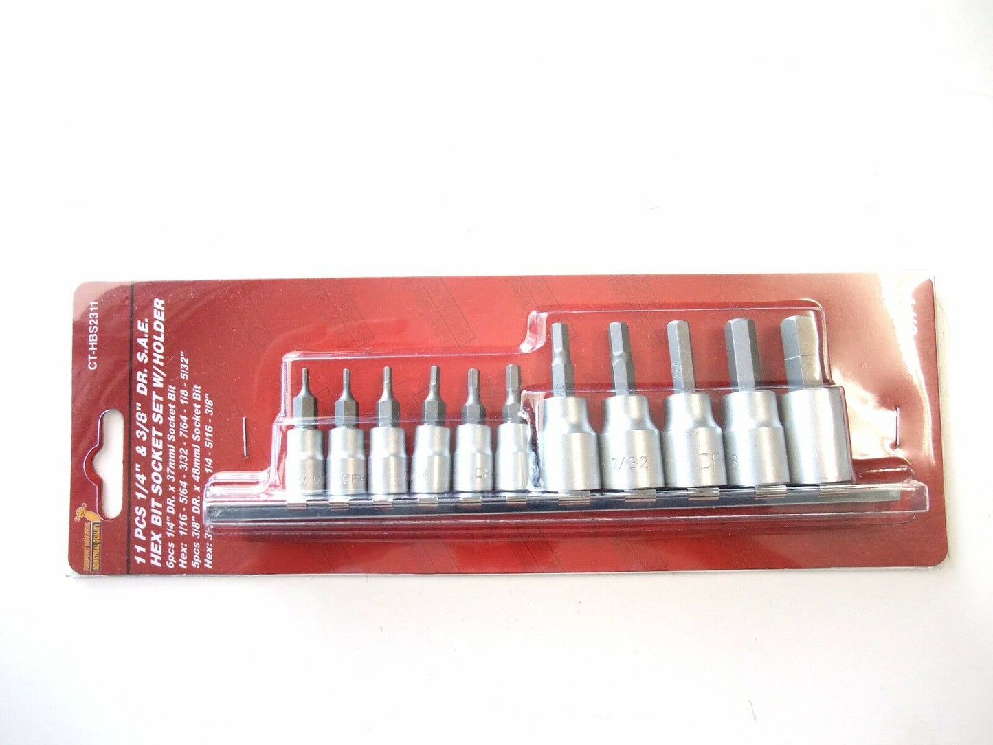 11pcs 1/4" & 3/8" Dr. IMPERIAL Hex bit Socket set 1/16" - 3/8" Taiwan sockets