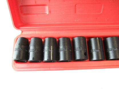 11pcs 1/2" Drive short impact socket set (shallow) METRIC 10 12 14 16 18 21 CR-V