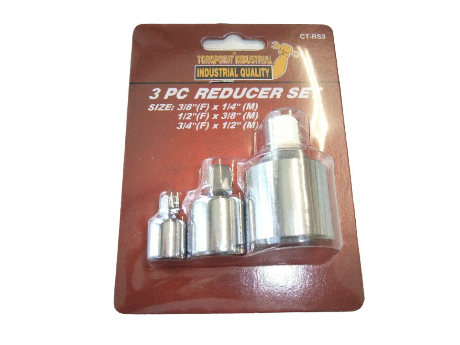 3pc Socket ratchet reducer connector set 1/4